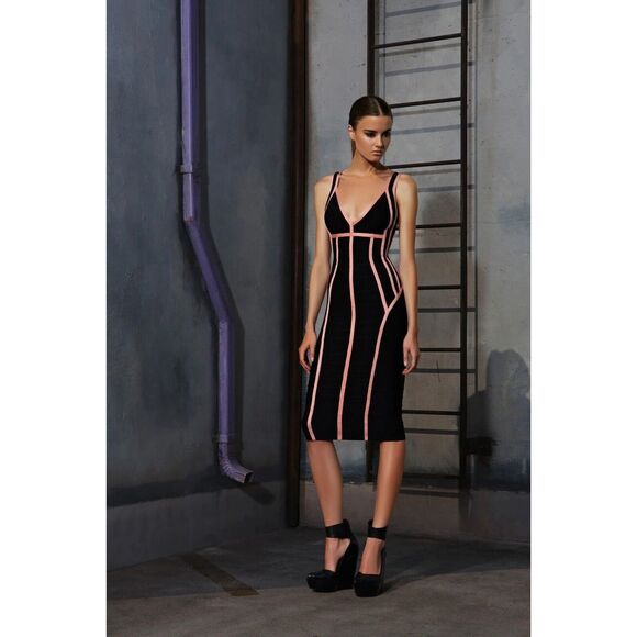 Herve Leger Dresses & Skirts - Herve Leger Womens Medium Connie Bandage Dress Black